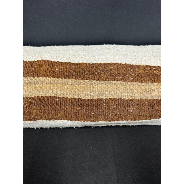 Contemporary Turkish Hemp Pillow Cushion Natural Beige Brown Cushion Cover 14x40 For Sale - Image 3 of 4
