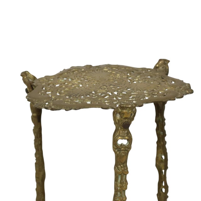 Art Nouveau Style French Brass Plant Table, 1920s For Sale - Image 13 of 15