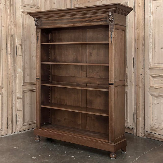 19th Century Dutch Renaissance Revival Oak Open Bookcase For Sale - Image 4 of 18