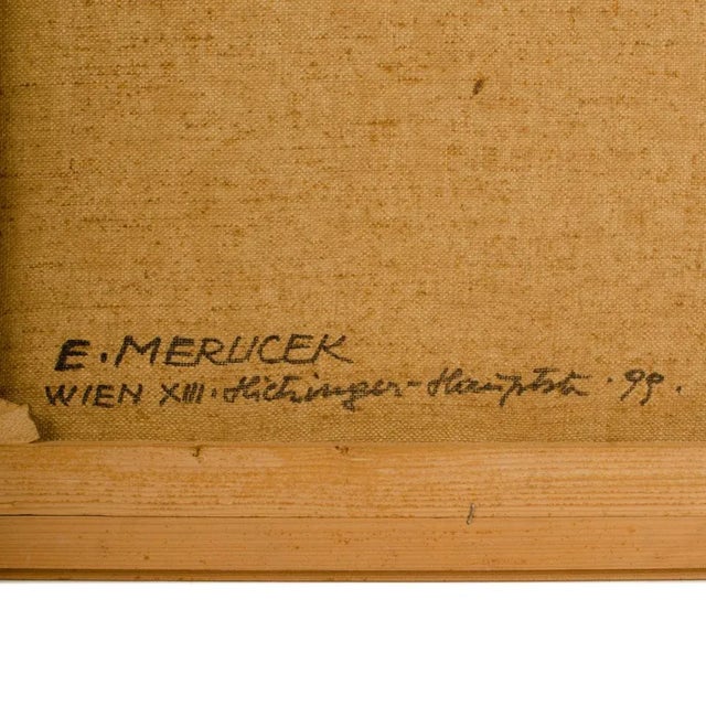 Figurative Elisabeth Merlicek (Austrian B. 1911- D. 1988) "Fruhling Am Teich" Oil Painting For Sale - Image 3 of 13