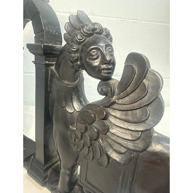Antique 1800's Hand Carved Wood Architectural Salvage Sculpture Statue Pediment For Sale - Image 10 of 13