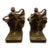 Loie Fuller Dancing Girl Flapper Spelt Bronze Pair of Bookends For Sale