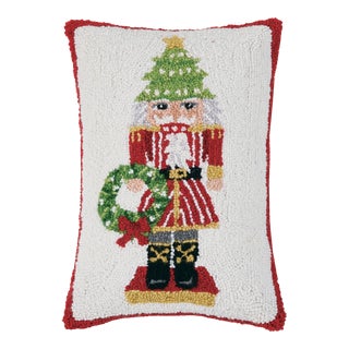 Nutcracker Oblong Hook Pillow 12" x 18" For Sale
