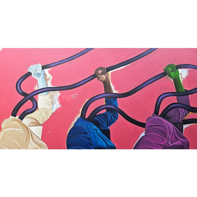 Figurative Aro Meta, by Barnabas Macaulay (2026) Acrylic on Canvas, 21st Century, Contemporary Art, Africa, Figurative, Sureealism, 2026 For Sale - Image 3 of 7