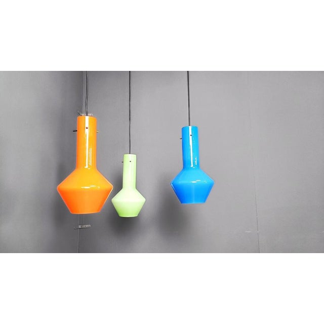 Blue Mid-Century Italian Pendant, 1960s For Sale - Image 8 of 13