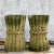 Mid 20th Century Mid 20th Century Vintage Boho Cut Coquina Stone Bamboo Table Pedestals - a Pair For Sale - Image 5 of 9