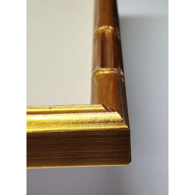 Wood Barraband Parrots – Red Lories (Set of 2), Framed in Bronze Bamboo For Sale - Image 7 of 7