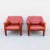 Vintage Cassina Model 415 Cab Lounge Chairs in Terracotta Leather by Mario Bellini For Sale - Image 14 of 15