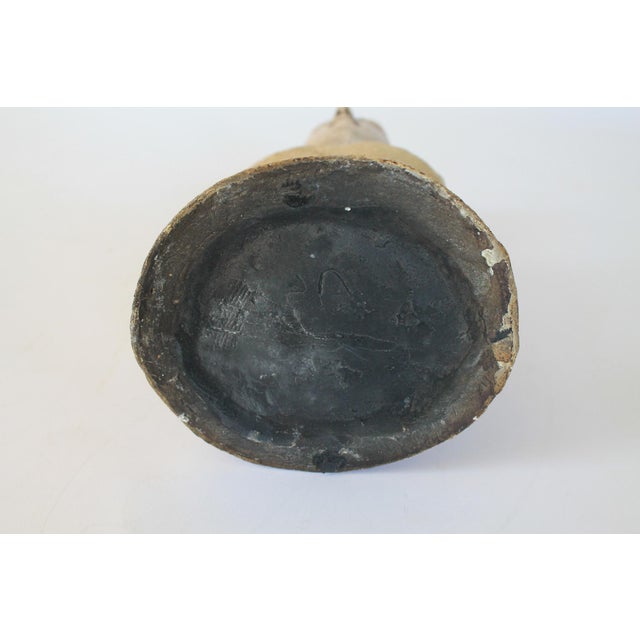 Vintage Off White Molded Female Bust For Sale - Image 11 of 12