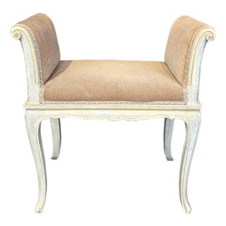 Antique French Painted Louis XV Banquette Bench For Sale