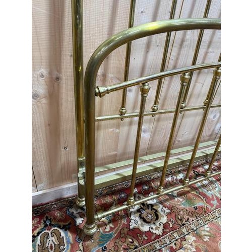 Antique Brass Crib, 1900s For Sale - Image 4 of 6