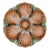 1940s French Art Deco Blue Green and Peach Ceramic Oyster Plate For Sale