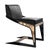 Metal "Silenzioso" Chair With Stainless Steel and Bronze Details For Sale - Image 7 of 9