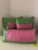 Set of 3 Pink & Green Silk Polka Dot Pillows For Sale - Image 10 of 10
