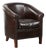 English Dark Cowhide Club Armchair For Sale