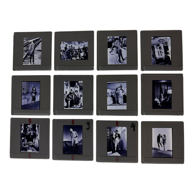 1980s Helmut Newton Set of 12 Original Transparencies For Sale