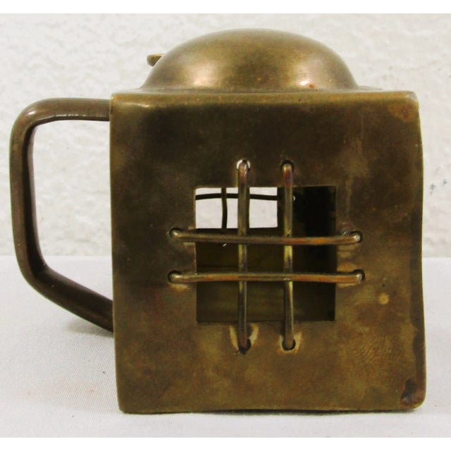 19th Century Mid 19th Century Persian Brass Tzedakah Justice or Charity Box For Sale - Image 5 of 12