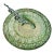 1950s Vintage English Garden Boho Chic Verdigris Green Cast Iron Sundial. For Sale