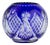 Bohemian Cobalt Blue Cut Crystal Bowl, 1920s-1930s For Sale