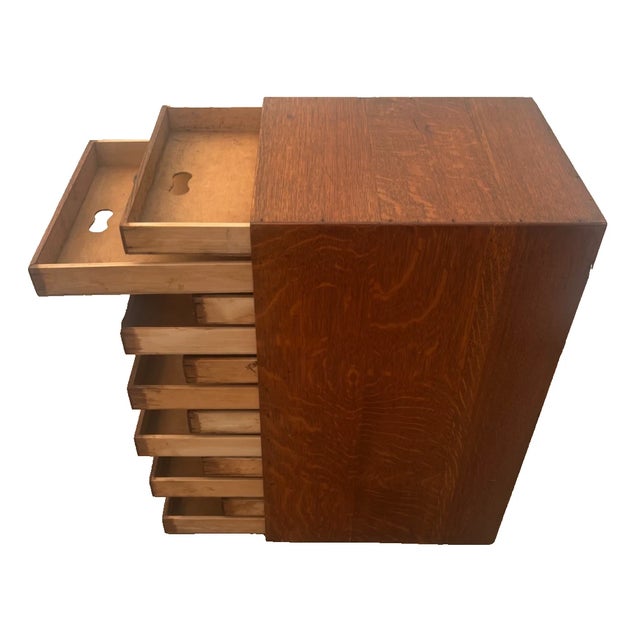 Wood Vintage Printers Artist File Cabinet Twelve Drawers Chest Photography Storage For Sale - Image 7 of 12