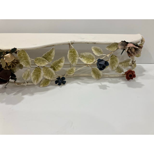 Metal 1950s Italian Tole Console Shelf For Sale - Image 7 of 10