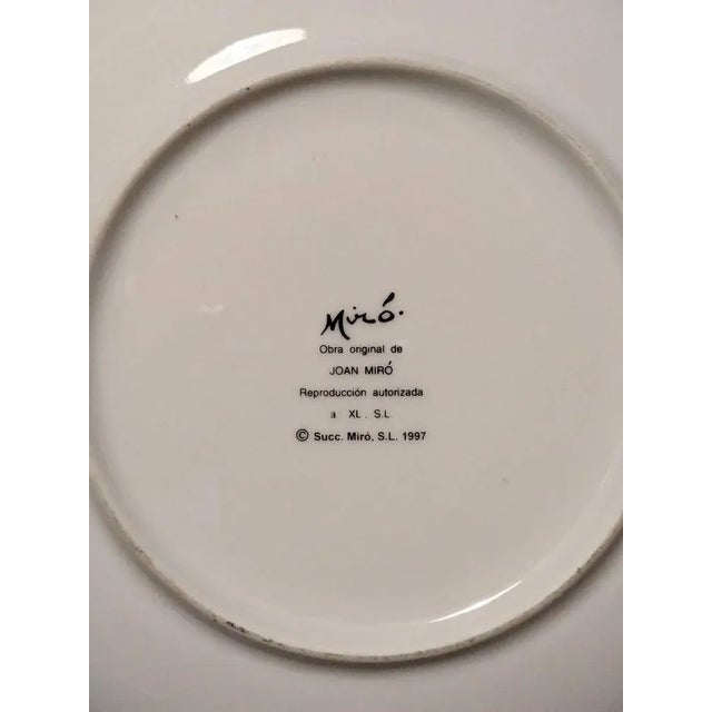 Joan Mirò - Composition, Limited Edition Porcelain, Plate, 1997 Miro stamp signature and Succession Miro authorization on...