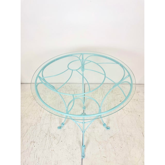 Metal Wrought Iron Nautilus Shell Dining Set- Table and 4 Chairs For Sale - Image 7 of 12