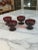The Vintage Anchor Hocking Royal Ruby set of 4 Dessert Sherbet Glasses are a classic addition to any home bar or drinkware...