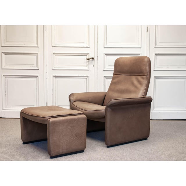 Lounge Chair with Ottoman from de Sede, Switzerland, 1960s, Set of 2 For Sale - Image 4 of 12