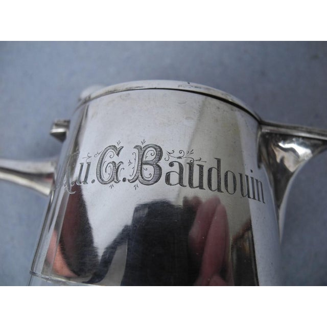 800 Silver Wine Decanters by Wilhelm Binder, 1890s, Set of 2 For Sale - Image 6 of 18