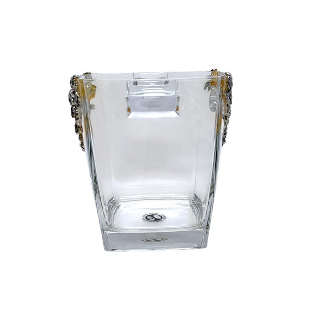 Arthur Court 1990s Arthur Court Grape Design Glass Ice Bucket W/ Matching Scoop For Sale - Image 4 of 16
