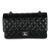 Black Quilted Lambskin Medium Classic Double Flap Bag For Sale