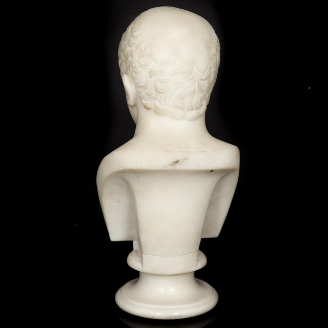 Italian Grand Tour Antique Marble Bust of Marcus Cicero, 19th Century For Sale - Image 4 of 13