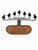 1960s Seven-Arm Candelabra in Black Metal and Copper attributed to Gunnar Ander for Ystad-Metall, Sweden, 1960s For Sale - Image 5 of 11