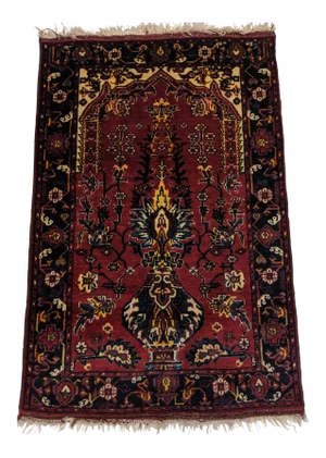19th Century Antique Turkomen Beshir Prayer Rug-2’8’x4’1"