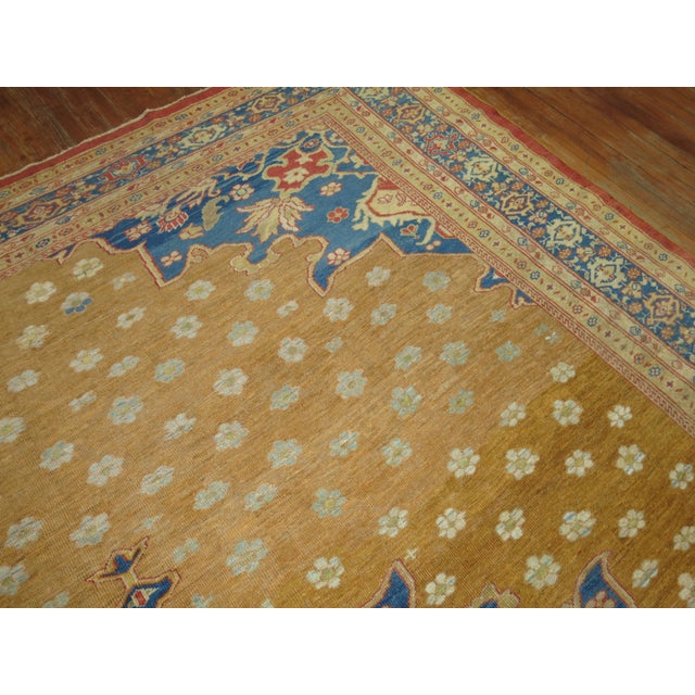 19th Century Zabihi Collection Yellow Ziegler Mahal Rug - 10'6" x 12'4" For Sale - Image 12 of 12