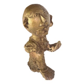 Art Deco Terracotta Sculpture in Brown Color, France, 1990s For Sale