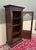 Late 19th Century Antique French Breton Bookcase Armoire Linen Cab Wavy Glass Carved Chestnut 19th For Sale - Image 5 of 18