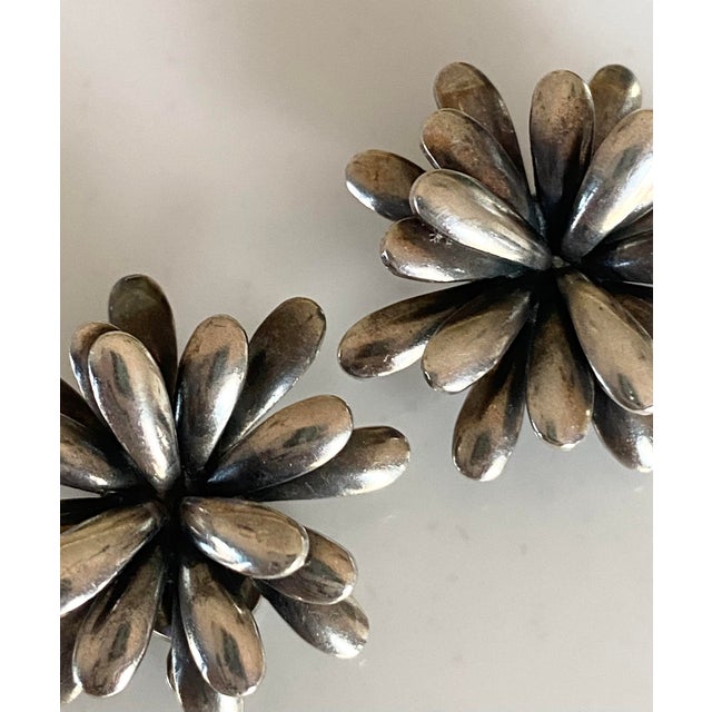 Mid 20th Century Sterling Silver Earrings by S. Christian Fogh (Denmark) For Sale - Image 5 of 8
