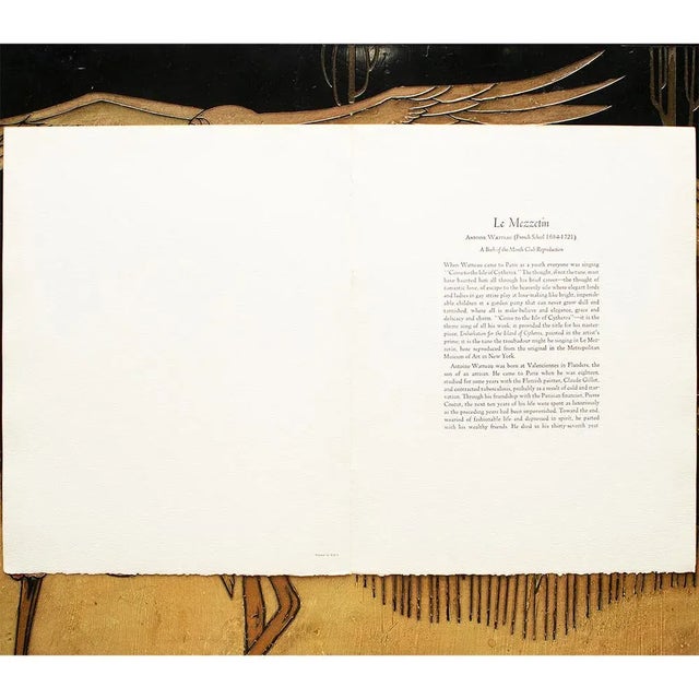 1950s 1950s After Antoine Watteau "Le Mezzetin", Full-Color Vintage Print For Sale - Image 5 of 10