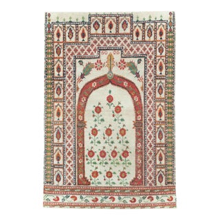 Galerie Shabab Collection Mid-20th Century Indian Cotton Agra Throw Rug For Sale