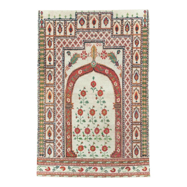 Galerie Shabab Collection Mid-20th Century Indian Cotton Agra Throw Rug For Sale