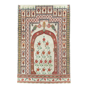 Galerie Shabab Collection Mid-20th Century Indian Cotton Agra Throw Rug
