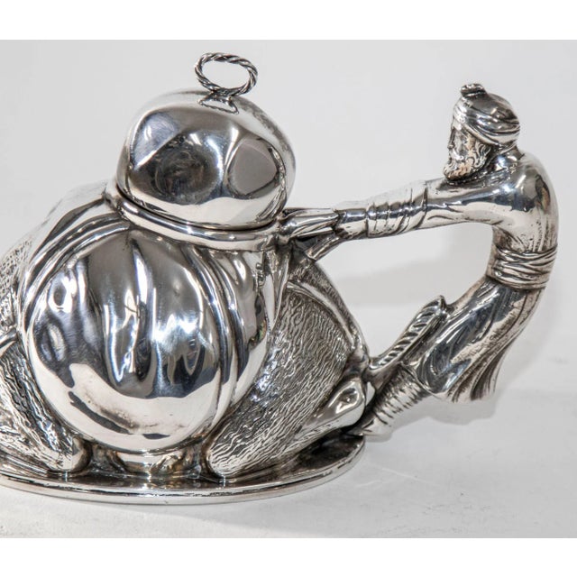 French Silver-Plated Karawan Camel Teapot by Mariage Frères, Paris, 1990s For Sale - Image 11 of 12