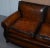 Brown Leather Two Seat Sofa For Sale - Image 3 of 18