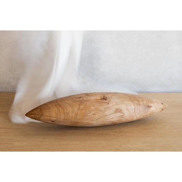 Wood Brutalist Elm Wood Console by Jean-Baptiste Van Den Heede For Sale - Image 7 of 10