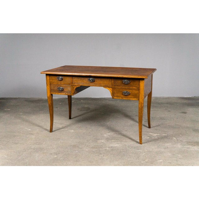 Art Nouveau Desk in Oak For Sale - Image 4 of 18