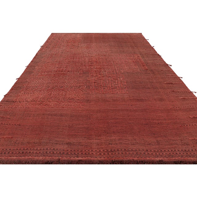 2010s Rug & Kilim’s Moroccan Style Rug in Red With Geometric Patterns For Sale - Image 5 of 7