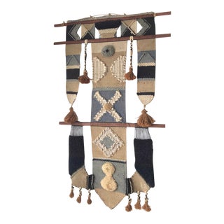 1970’s Don Freedman Large Wall Tapestry Hanging Textile Art Macrame For Sale