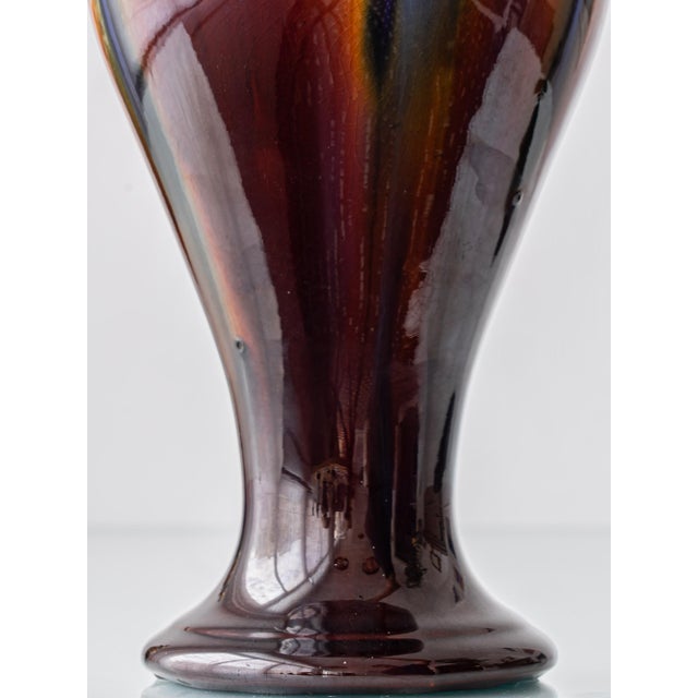 Belgian Art Deco Flambé Glaze Ceramic Table Lamps, 1920s, Set of 2 For Sale - Image 17 of 18